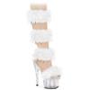 Pleaser - ADORE728F Sandale à bride à la cheville, Pole dance chaussures - Transparent/Blanc Product image